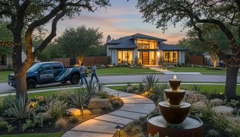 Arlington, TX landscaping team providing professional lawn care and yard maintenance services