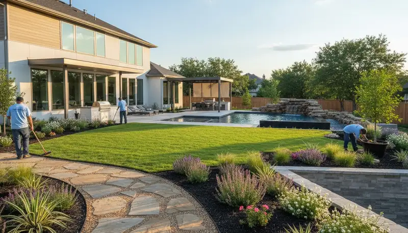 Landscaping service in Arlington, TX for professional lawn care and yard maintenance