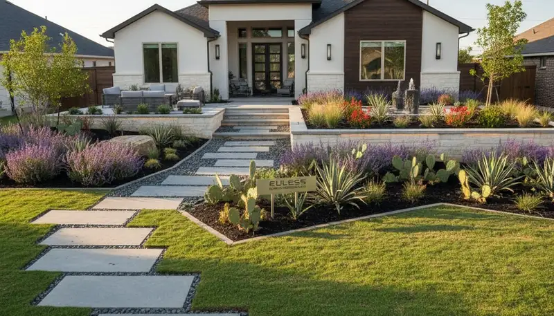 Landscaping service in Arlington, TX providing professional lawn care and yard maintenance