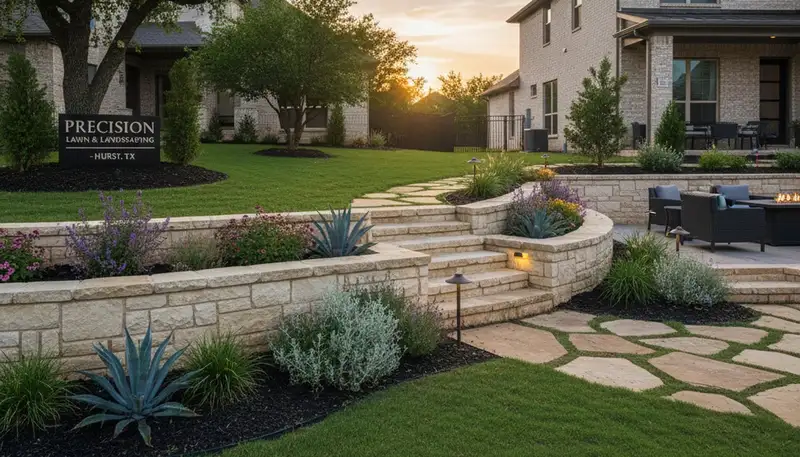 Landscaping crew serving Arlington, TX, providing professional lawn care and outdoor maintenance خدمات