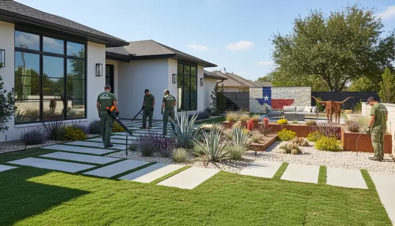 Arlington, TX landscaping service for lawn care and yard maintenance by Lawn Service Arlington TX