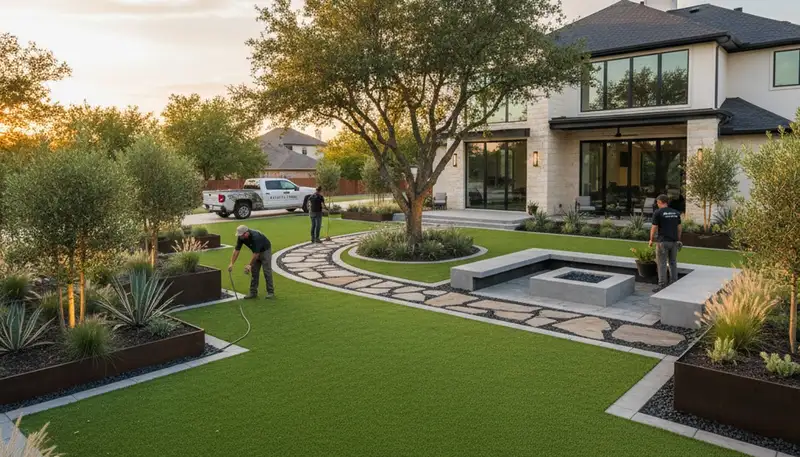 Professional landscaping service in Arlington, TX for residential and commercial lawns