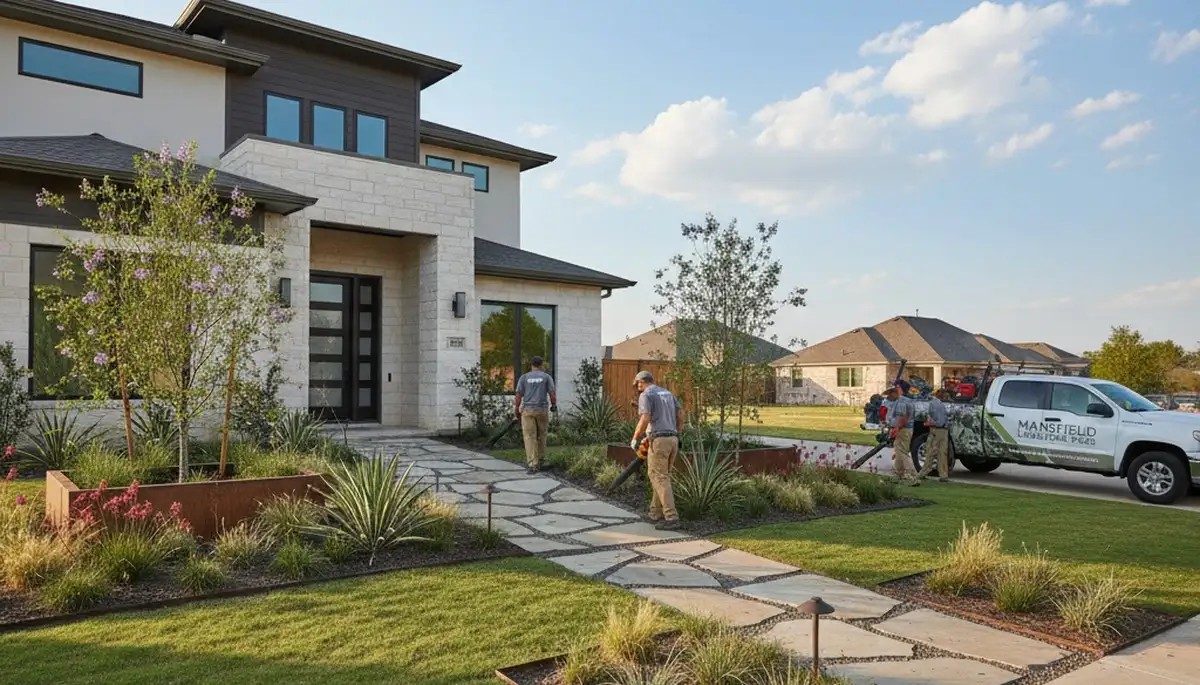 Arlington, TX landscaping team providing professional lawn care for residential and commercial properties